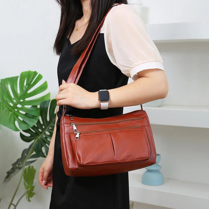 Women's Bag 2024 Trend Handbags Designer Luxury Brand Soft Leather.