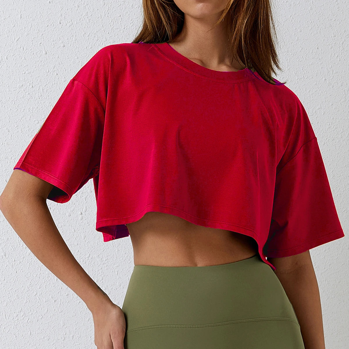 Cotton Women Fitness Crop Top.