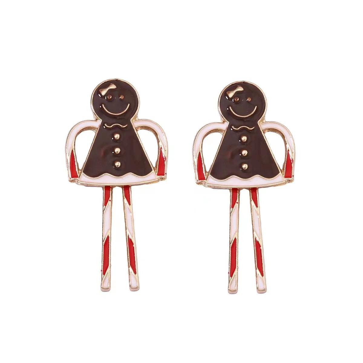 Sweet Christmas Gingerbread Earrings.