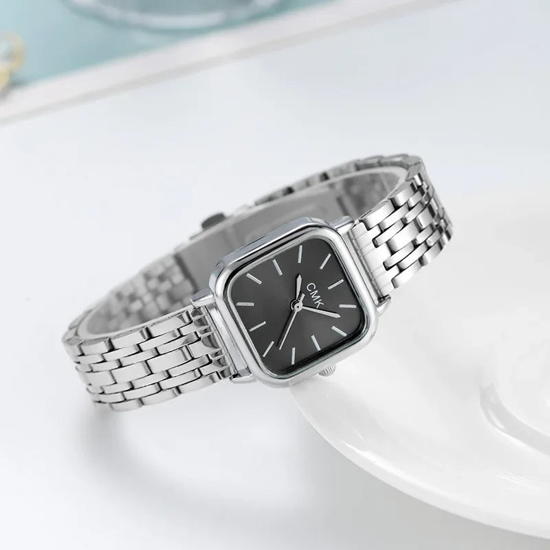 Ladies Steel Chain Noble Quartz Watch Birthday Gift Business Wristwatch