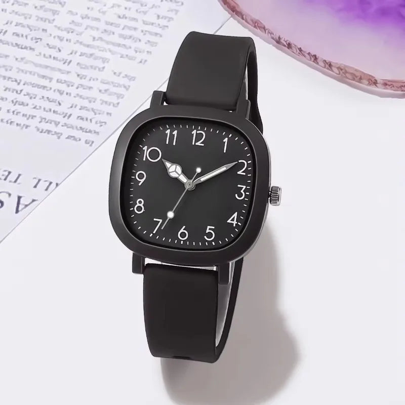 Luxury Silicone Strap Quartz Sport Watch.