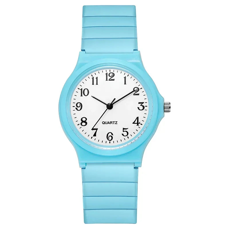 Simple Fashion Quartz Watch Silicone Strap Elegante Reloj De Mujer.