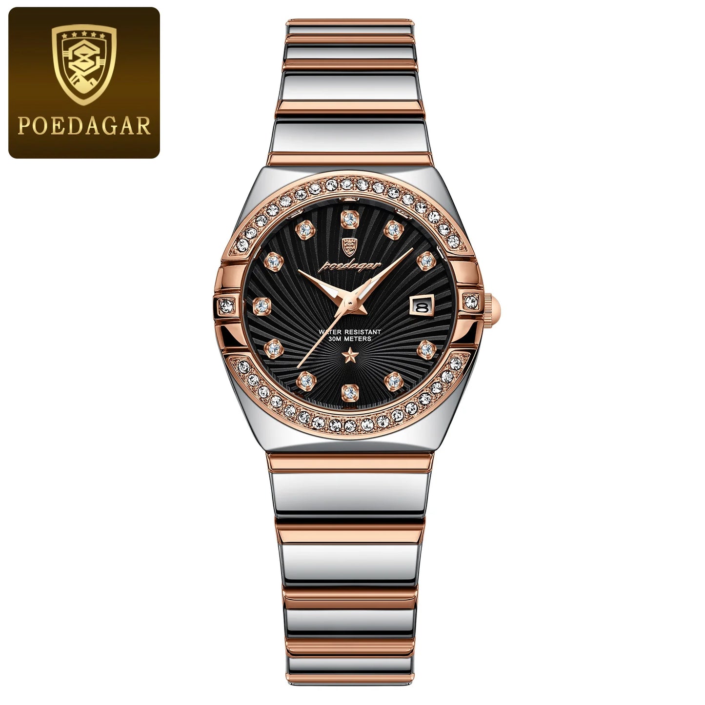 POEDAGAR Luxury Wristwatch Waterproof Luminous Date Watch.