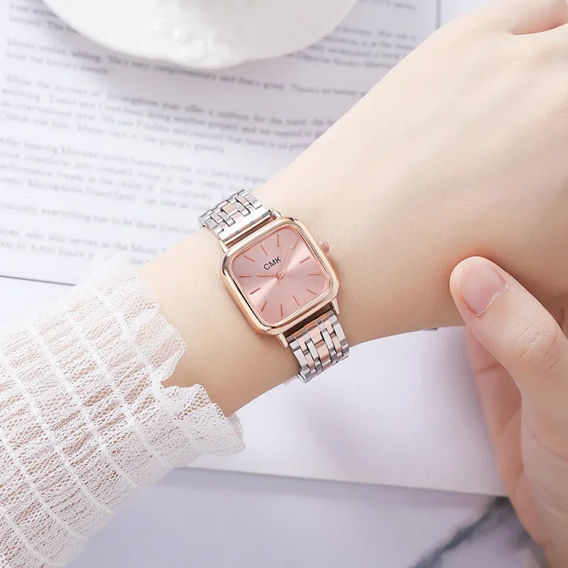 Ladies Steel Chain Noble Quartz Watch Birthday Gift Business Wristwatch