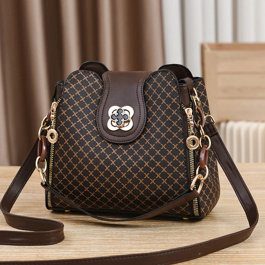 New Women Handbag Bag Luxury Design Bucket Shoulder Crossbody Bag.