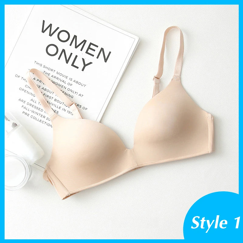 Push Up Bras No Wire Brassiere A B Cup Bralette Three Quarters(3/4 Cup) Lingerie.