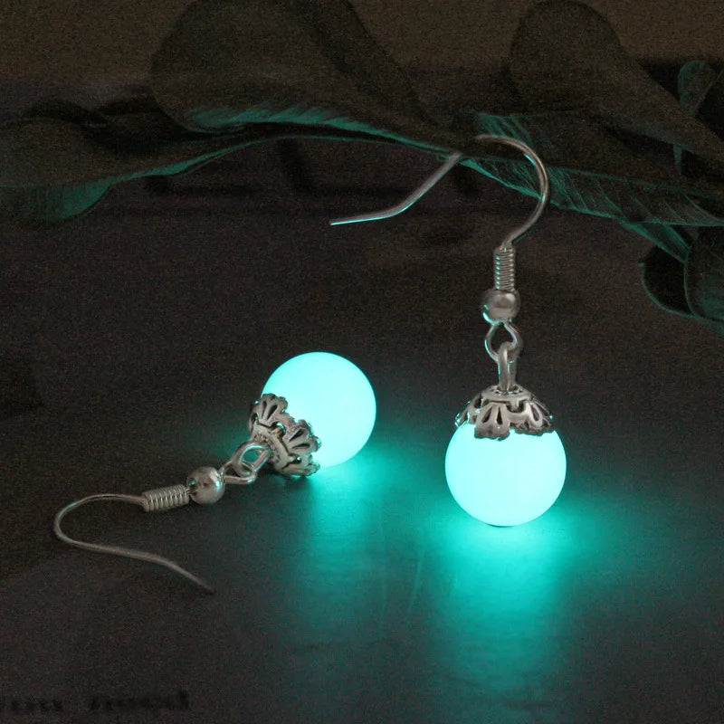 Ghost in Bottle Earrings Glow in the Dark.