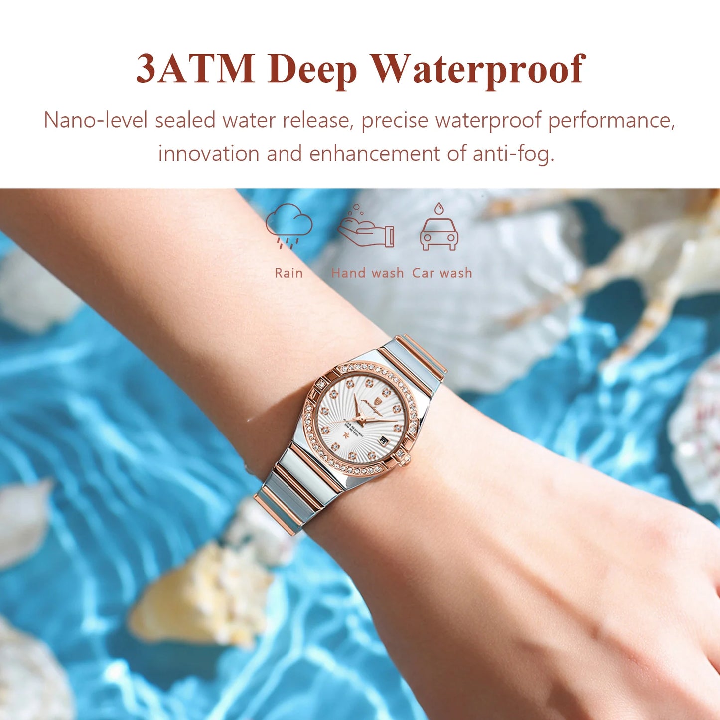 POEDAGAR Luxury Wristwatch Waterproof Luminous Date Watch.