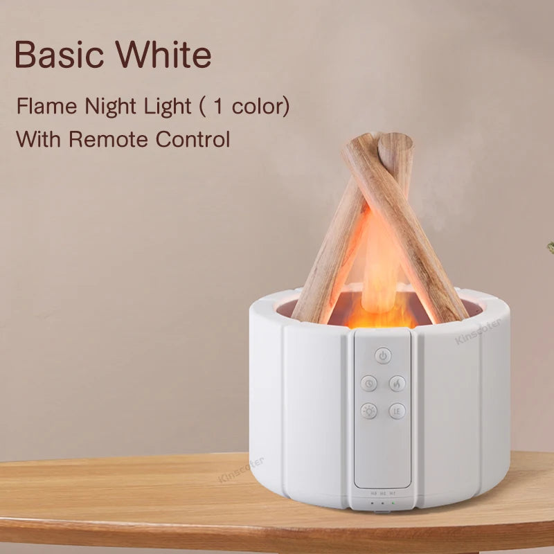 KINSCOTER Simulated Flame Aroma Diffuser & Air Humidifier