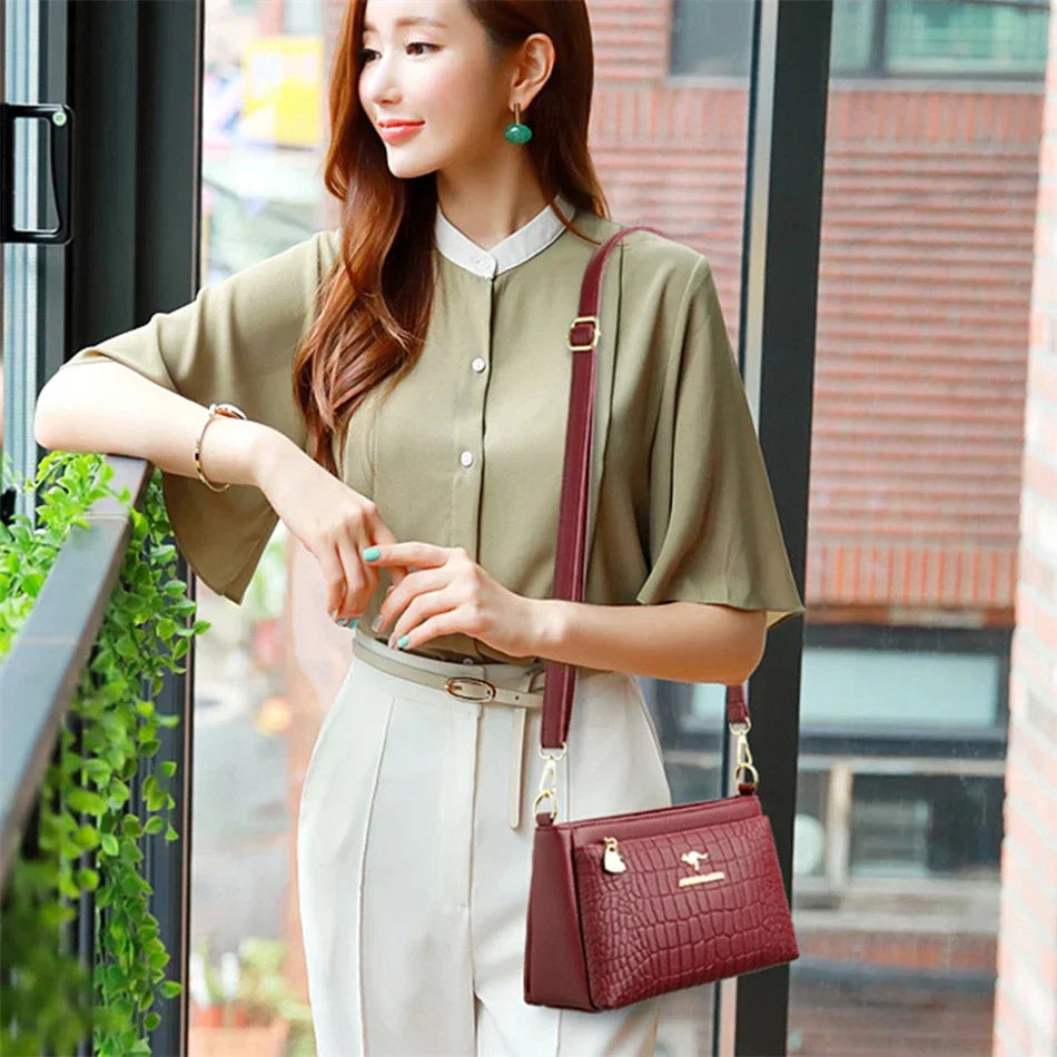 Luxury Designer Ladies Handbags High Quality Leather Shoulder Bags.