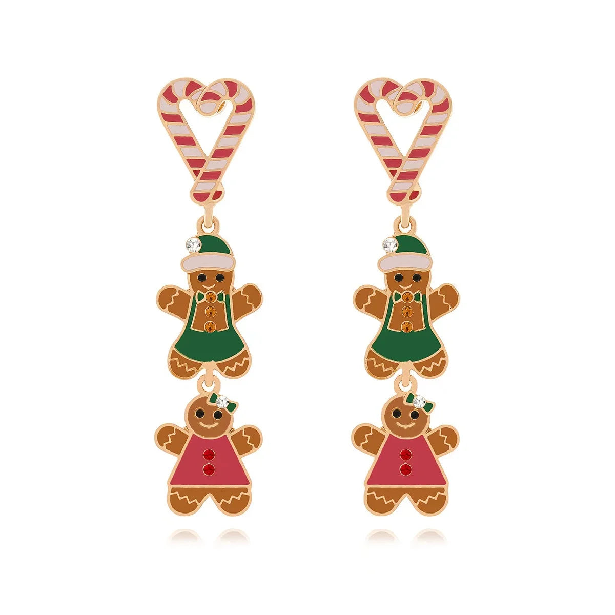 Sweet Christmas Gingerbread Earrings.