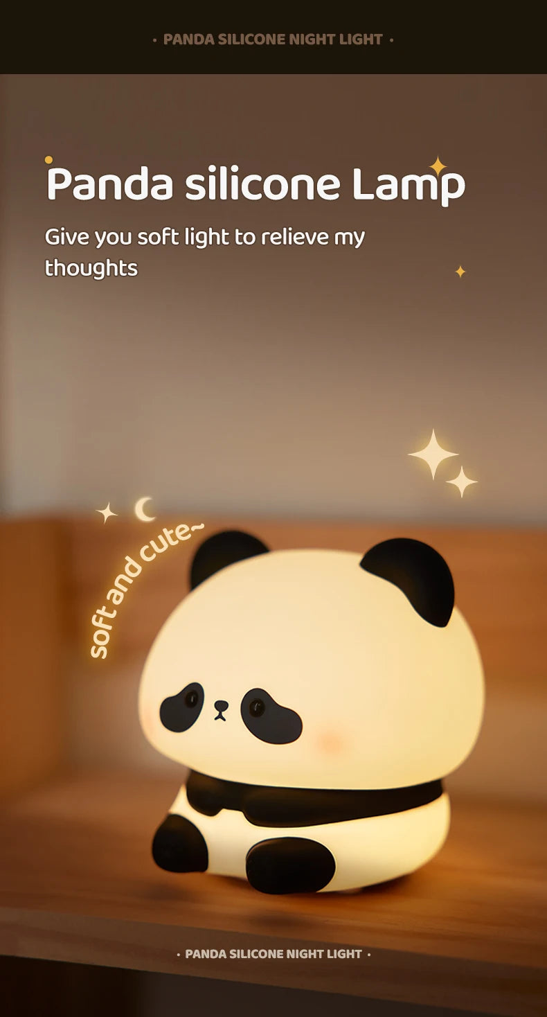 Panda LED Touch Rechargeable Silicone Night Light