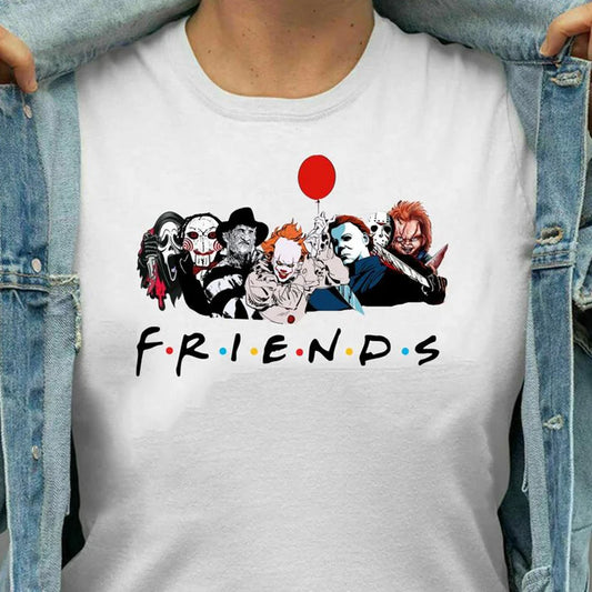 Friends T Shirt Best Stephen King Horror Characters.