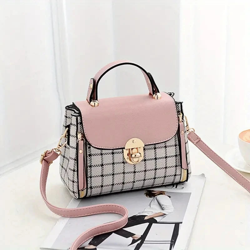 Trendy Flap Shoulder Bag PU Leather Crossbody.