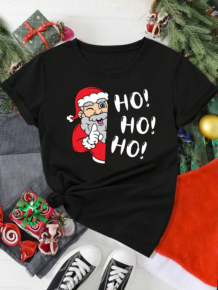 Women’s Santa Claus Christmas T-Shirt – Festive & Fun