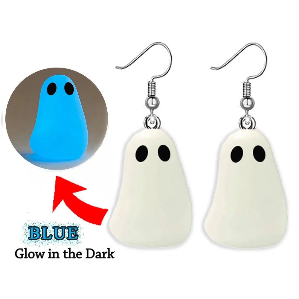 Ghost in Bottle Earrings Glow in the Dark.