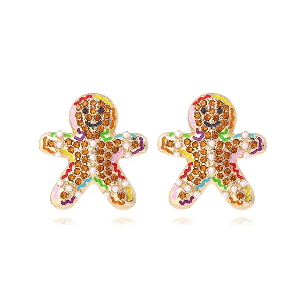 Sweet Christmas Gingerbread Earrings.