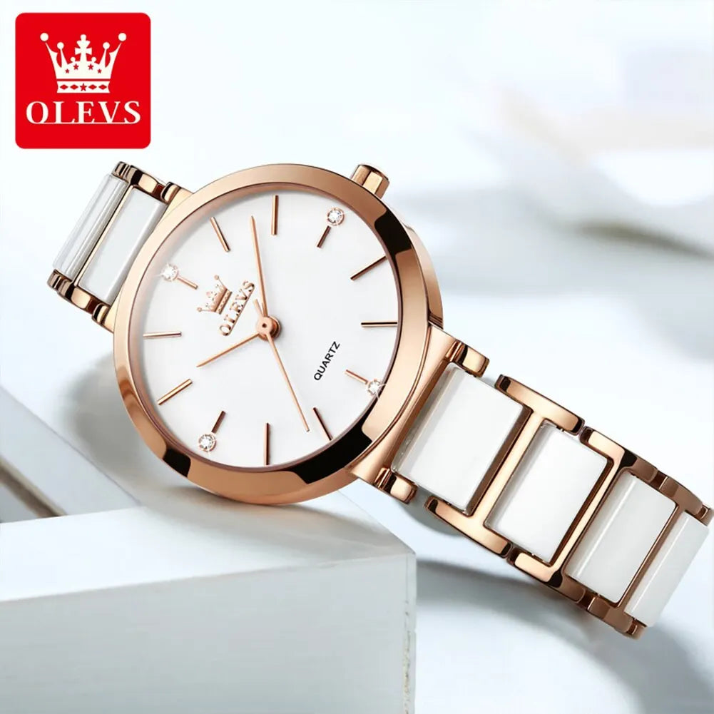 OLEVS Luxury Brand, Elegant, Waterproof Quartz Ladies Watches Reloj Para Mujer.