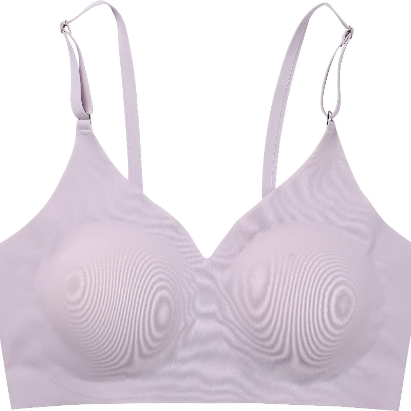 Laser Cut Seamless Wireless Push Up Bra Basic Crop Top.