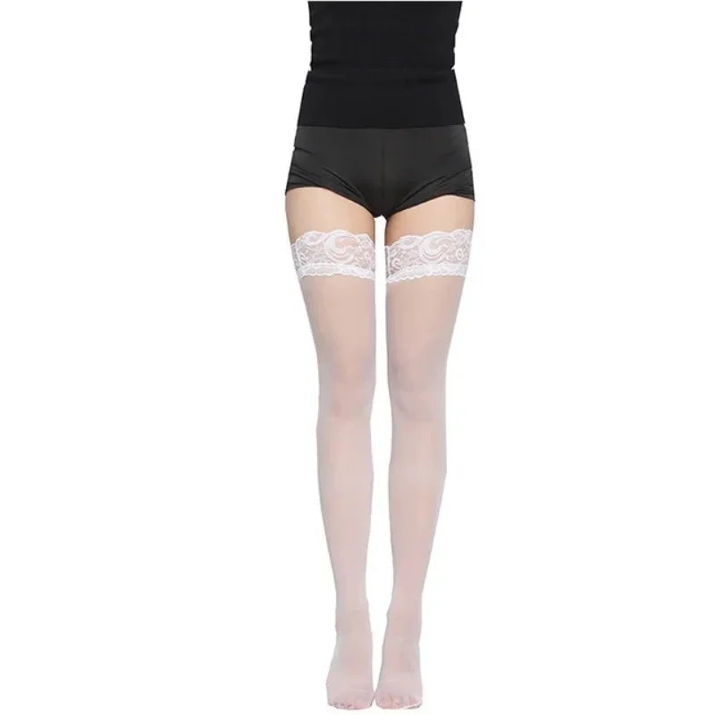 Sexy Stockings Floral Lace Patchwork Over Knee Thigh High socks.