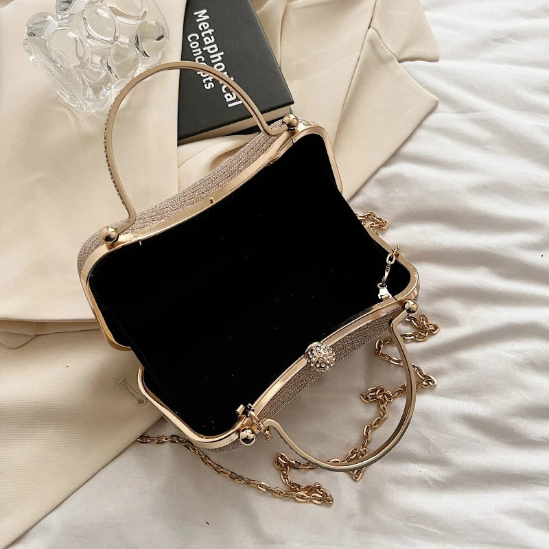 Chain Evening Bag Dinner Shoulder Bag.