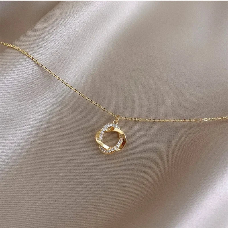 Fashion Cross Rotating 925 Sterling Chain 14k Gold Plated Necklace.