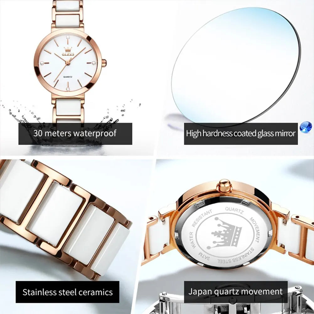 OLEVS Luxury Brand, Elegant, Waterproof Quartz Ladies Watches Reloj Para Mujer.