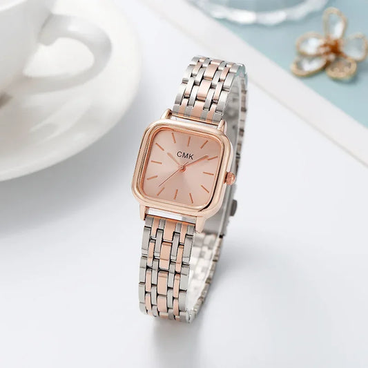 Ladies Steel Chain Noble Quartz Watch Birthday Gift Business Wristwatch