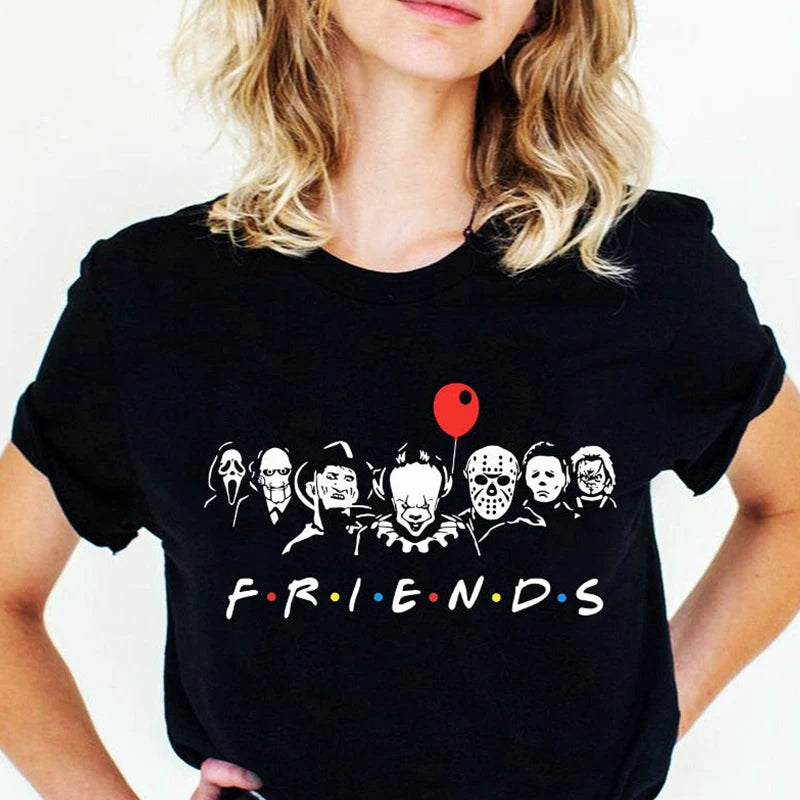 Friends T Shirt Best Stephen King Horror Characters.